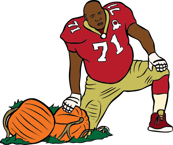 Cartoon logo of Football Player